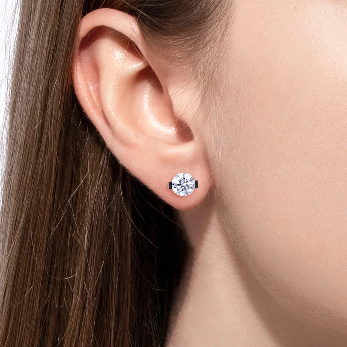 AnuJewel 1cttw-6cttw Moissanites Earrings 925 Sterling Silver D Color VVS1 Moissanite Classic Stud Earrings for Woman Jewelry